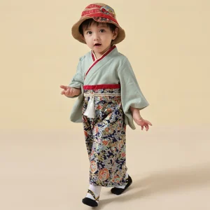 Kimono japonais pour enfants, vêtements traditionnels pour bébés filles et garçons, imprimé Floral, couleurs Patchwork, vêtements de Festival Yukata, nouvelle collection 2025