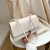 sac à bandoulière en cuir pu pour femmes, sac à main sous les aisselles, petit sac carré décontracté pour dames, sac à bandoulière élégant de couleur unie