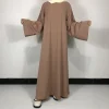 abaya nida plaine de base, 15 couleurs, avec ceinture gratuite, haute qualité, pour femmes musulmanes, robe simple modeste, vêtements islamiques du ramadan eid