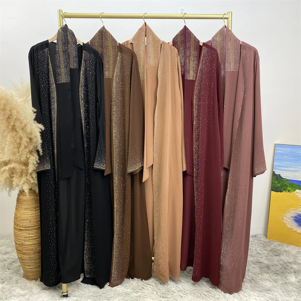 luxe dubaï arabe islam abaya femmes musulman longue robe paillettes perles caftan robes élégant épissure maxi vêtements islamiques caftan