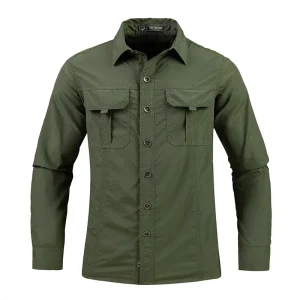 Chemise légère et respirante, chemise tactique multifonctionnelle, chemise de travail d&rsquo;extérieur à manches longues, protection solaire de sport respirante
