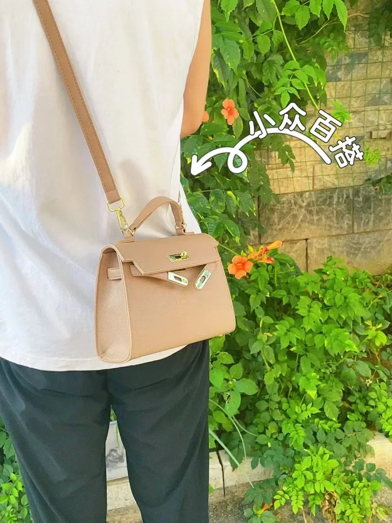 Sac messager en cuir élégant pour dames, sac à main à bandoulière de luxe de styliste, fourre-tout classique de marque populaire