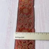 ruban jacquard tissé en polyester, largeur d'environ 5cm, 10yards/lot, motif de fleurs paisley pour rideaux et vêtements, accessoire