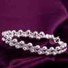 bracelets en argent sterling 925 pour femmes, chaîne de perles fines tressées, à la mode, cadeau de fête de mariage et de noël, bijoux de haute qualité
