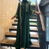 ensemble 2 pièces de vêtements du moyen orient | femmes en mousseline de soie abaya turquie caftan robe longue musulmane abayas robe + foulard