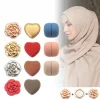Clip magnétique pour Hijab, écharpe musulmane sûre, bouton-pression de luxe, sans trou, broche magnétique pour femmes et filles, accessoires de vêtement
