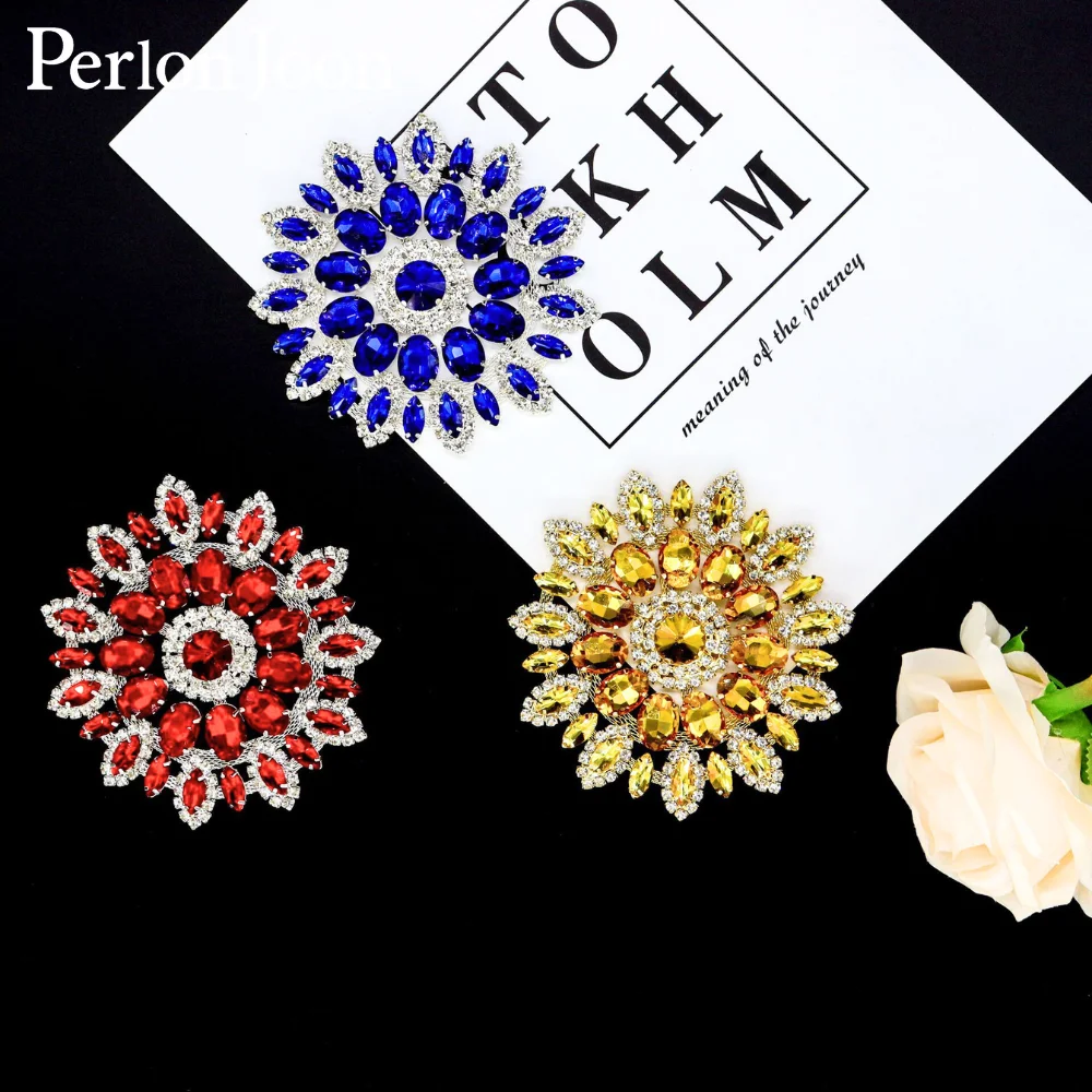 Strass Incrustés de Tournesol, Diamant Coloré AB, Œil de Cheval, Cinq Fleurs, Bijoux, Burnout, Accessoires Décoratifs, Vêtements, XZ003