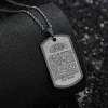 nouveau allah musulman arabe imprimé pendentif collier en acier inoxydable avec chaîne à maillons hommes femmes islamique coran arabe bijoux de mode