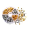 210 400 pièces/boîte kits de fabrication de bijoux fermoir à homard anneaux de saut ouverts fin sertissages perles boîte à la main bracelet à bricoler soi même résultats de collier