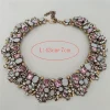 2025 nouveau indien ethnique cristal strass collier boucles d'oreilles femmes mariage mariée bijoux ensembles déclaration grand collier ras du cou