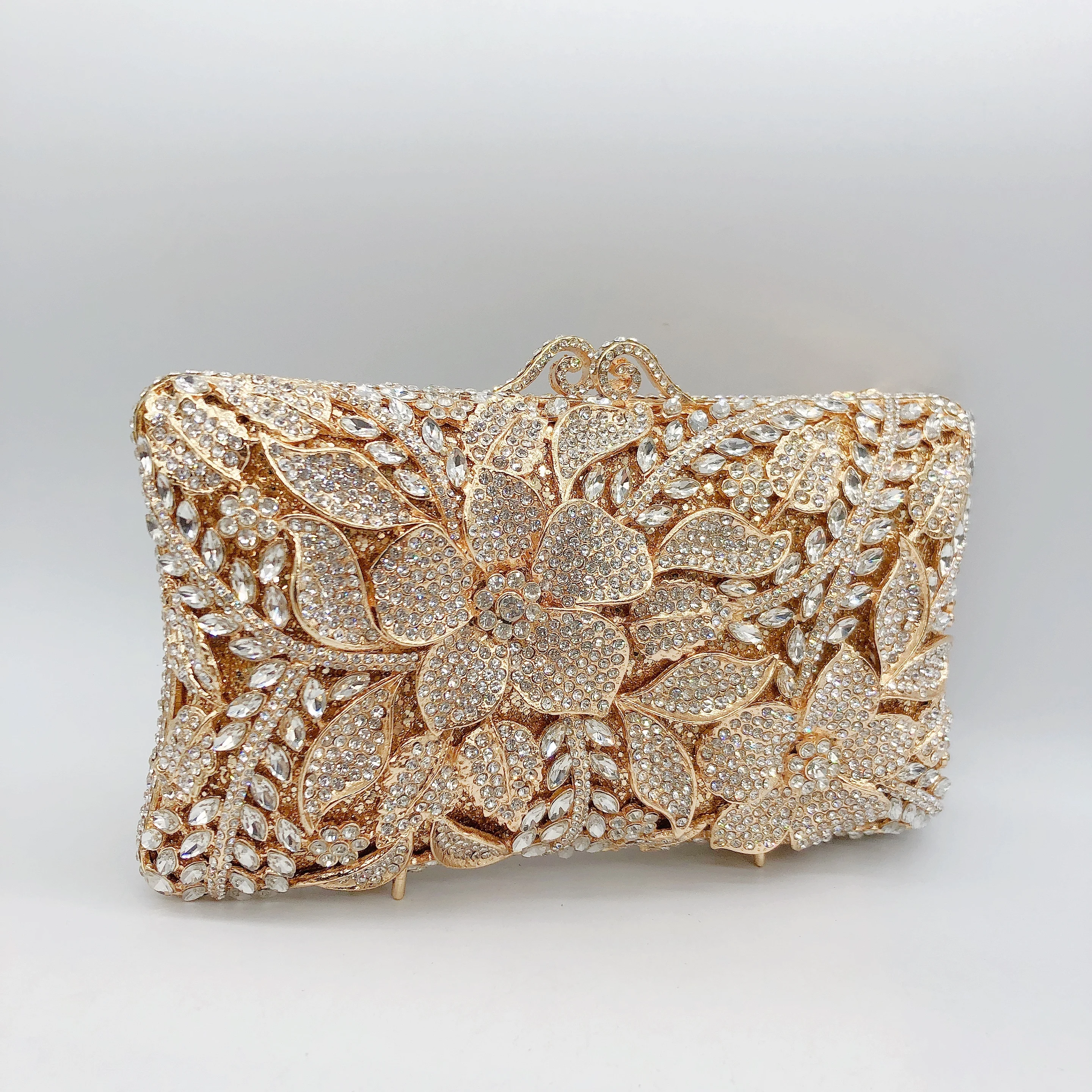 Pochette double hexa-pétale, sac de soirée floral géométrique pour femme. Sac à main botanique personnalisé OEM, vente en gros à faible MOQ de Factory Direc