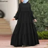 abaya robe de soleil décontractée pour femmes, robe musulmane, manches longues, vêtements islamiques, dubaï, mode, nouveau, 2025