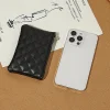 petit porte monnaie en cuir pu pour femme, portefeuilles à fermeture éclair, poudres, imprimé à carreaux, porte monnaie, porte cartes de visite, mini sac à monnaie pour femme