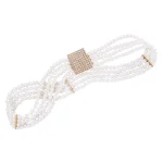 Ceinture élastique Vintage élégante pour filles, boucle en métal à fleurs, décoration de robe pour femmes, fausse perle, ceinture coréenne
