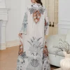 femmes robe abaya broderie impression dubaï fête longues robes eid musulman jalabiya ramadan marocain caftan robes largos arabe