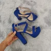 sandales d'été sexy pour femmes, bout ouvert de 14cm, talons hauts épais, sangle croisée épaisse, boucle, escarpins à plateforme, chaussures de soirée et de mariage, 2025