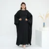 abaya abaya – caftan de dubaï pour femmes musulmanes, ensemble 2 pièces, robe turquie, vêtements islamiques, kaftan kebaya, kimono jalabiya