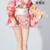 ensemble de vêtements kimono japonais imprimé flore pour femme, mini kawaii, chaussettes blanches, accessoire pour costume mobile de 6 pouces, décoration pour fille, 1/12