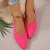 mocassins pointus respirants pour femmes, chaussures plates pour dames, mocassins à enfiler, document solide, décontracté, nouveau, 2024