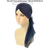 turban musulman pour femmes, hijab, chapeau de chimio contre le cancer, casquette de couleur unie, couverture de perte de cheveux, foulard de tête, bandana extensible, couvre chef pré attaché, nouvelle collection
