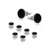 Boutons de manchette de mariage, ensemble de clous de smoking pour hommes, accessoires, 1 paire de boutons de manchette et 6 clous de smoking, chemise du mari, cadeau d&rsquo;invité de mariage