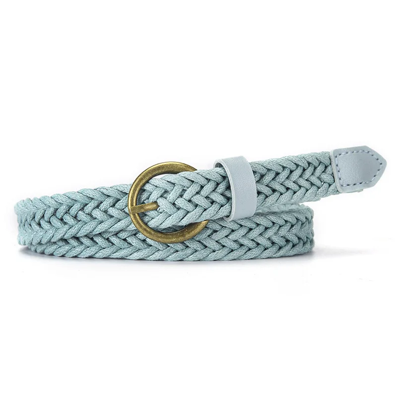 Ceinture bohème tressée en corde de cire pour femmes, gothique, Vintage, accessoires pour robe en jean, ceinture à la mode, Design Simple, boucle ardillon