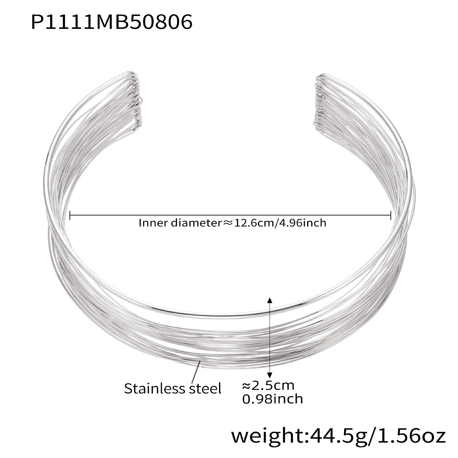 Amaiyllis minimaliste fait à la main enveloppant brossé collier Bracelet anneau exagéré en acier inoxydable ensemble de bijoux pour les femmes