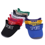 Femmes hommes broderie texte Sport visières casquette Golf course Tennis casquette Protection UV haut vide crème solaire casquettes