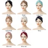 chapeaux indiens torsadés pour femmes, deux couleurs cousues sur le front, croix pliée, hijab musulman plissé pour dames, nouvelle mode