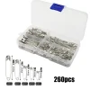 Épingle de sûreté 260 pièces, différentes tailles pour répondre à une variété de besoins, épingle de sûreté argentée, épingle de sûreté pour vêtements tranchants, kit de couture