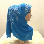 Foulard hijab musulman de haute qualité H102, écharpe islamique à enfiler avec des biscuits, cadeau pour Ramadhan
