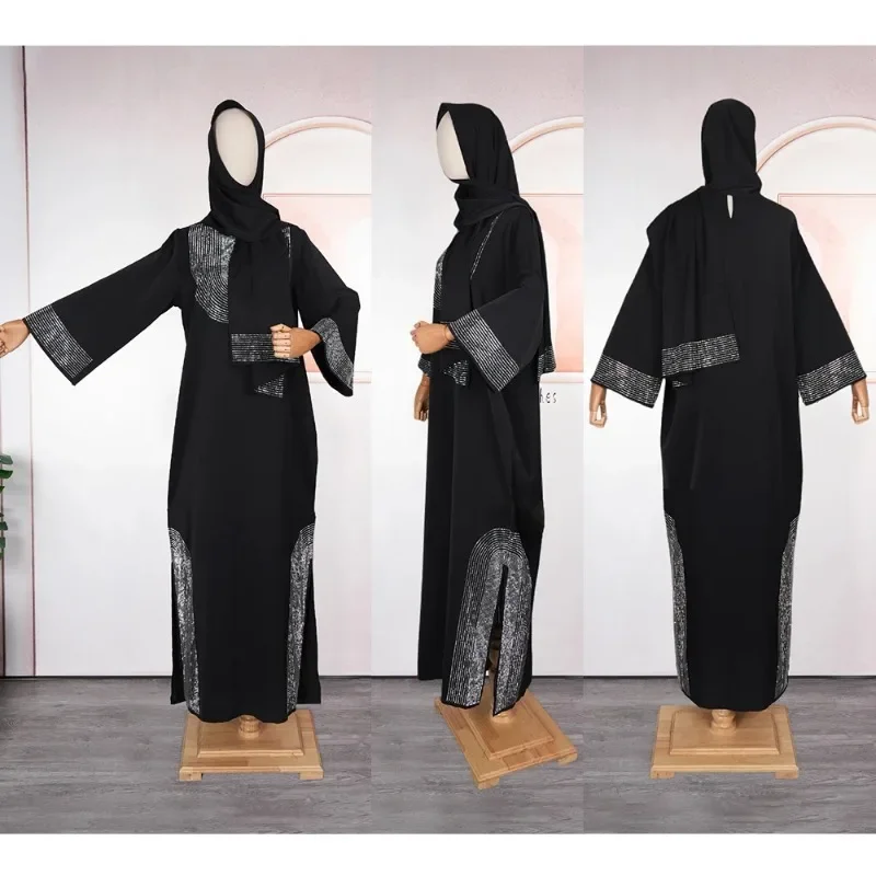 abayas robe de luxe pour femmes musulmanes africaines, caftan marocain, boubou, djellaba, soirée, 2024