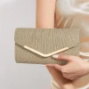Pochette pliée luxueuse, sac de soirée à la mode pour dîner de mariage, sac à main de célébration d&rsquo;anniversaire, accessoire de fête élégant