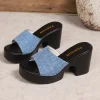 sandales d'été pour femmes, nouvelles chaussures à talons hauts à la mode de style coréen, pantoufles à semelles épaisses pour femmes, 2023