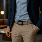 Ceinture en Nylon moderne pour hommes, souple, sans trou, à cliquet, confortable, classique, réglable, pour événements formels