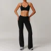 ensemble de yoga deux pièces pour femmes, soutien gorge plissé, haut court d'entraînement, leggings taille haute, vêtements de sport actifs, combinaison de course en plein air, fitness