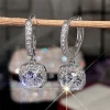 Boucles d&rsquo;oreilles en argent 925 avec pierres précieuses et diamants pour femmes, bijoux en cristal, goutte d&rsquo;oreille, cadeau d&rsquo;anniversaire