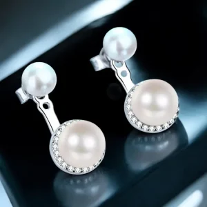 Boucles d&rsquo;oreilles en argent sterling 925 Moissanite, bijoux simples en perles pour femmes, adaptés à un usage quotidien