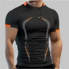 nouveaux vêtements de sport d'été t shirt respirant pour hommes t shirt de jogging à séchage rapide hommes t shirts d'entraînement hauts de fitness t shirt de course