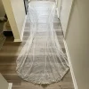 voile de mariée de luxe pour mariée, bord de perles denses, mantille, long voile de mariée, accessoires de mariée, ivoire, 1 niveau