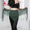 ceinture de danse du ventre pour femmes, écharpe triangulaire à pampilles, accessoires de compétition pour enfants et adultes, ceintures d'entraînement pour filles, chaîne de taille