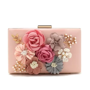 Pochette de soirée élégante pour femmes, Design Floral à la mode, sac de déguisement polyvalent, sac à main carré en cuir PU