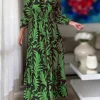 robe longue style bohème pour femmes musulmanes, abaya indienne, chemise imprimée, dubaï, islam, kaftan de soirée, tenue éducative, 2024