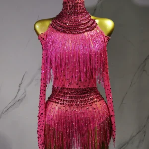 Body à franges avec strass pour femmes, tenue de danse Gogo Rave, Dj Ds, vêtements de scène Jazz, Clubwear