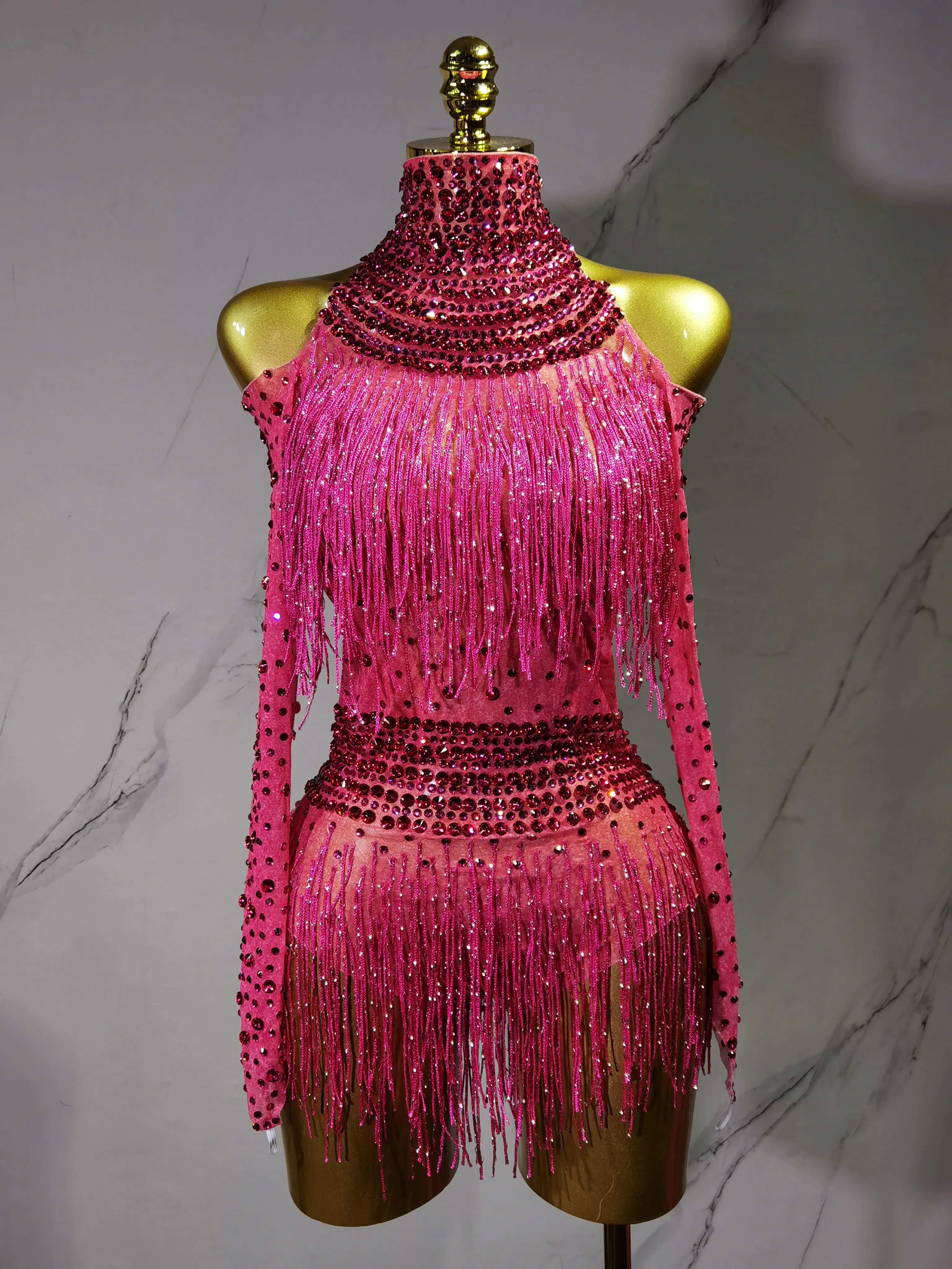 Body à franges avec strass pour femmes, tenue de danse Gogo Rave, Dj Ds, vêtements de scène Jazz, Clubwear