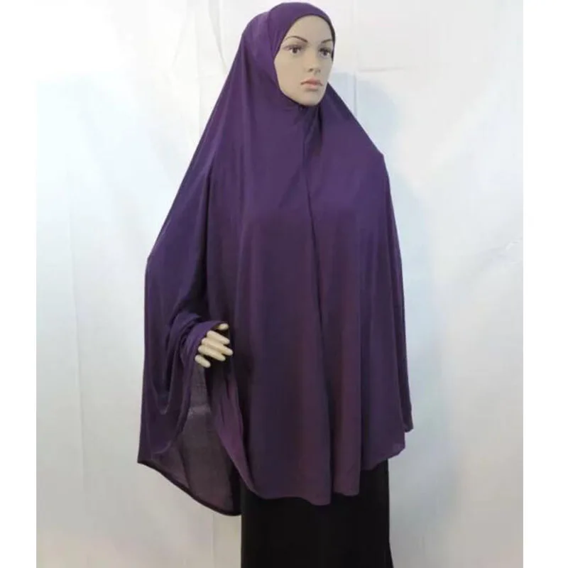 mode musulman hijab écharpe surdimensionné 120x110cm khimar islam foulard hijab femme musulman jersey turban