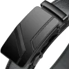 ceinture trempée automatique pour homme, ceinture de luxe noire, haute qualité, 110cm, 120cm, 130cm