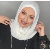 hijab femme musulman ramadan abaya femme islam foulard musulmane pour femme bonnet soie de medine abaya – hijab en satin pour femmes musulmanes, écharpe en jersey, robe islamique, turban, châle enveloppant pour la tête