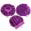nouvellement satin bonnet de nuit strass bonnet de couchage femmes chapeau nuit soins des cheveux salon douche maquillage bandeau musulman hijab couvre tête