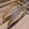 Bracelets plaqués or/argent pour femmes, élégants, de luxe, Micro incrusté de Zircon, fête de mariage, bijoux quotidiens à la mode, cadeaux d&rsquo;anniversaire, 1716